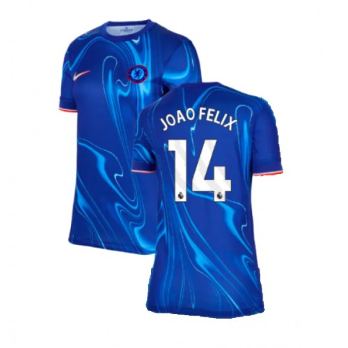 Dámy Fotbalový dres Chelsea Joao Felix #14 2024-25 Domácí Krátký Rukáv